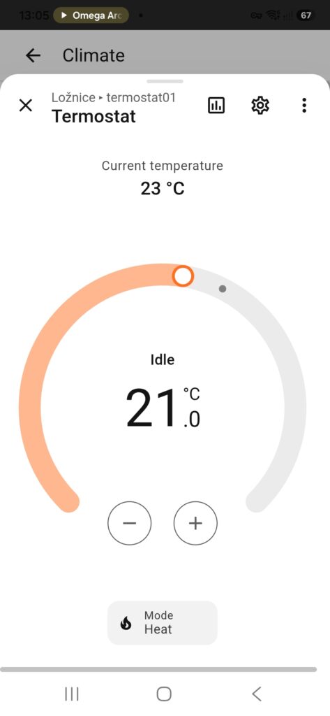 Thermostat settings in HA